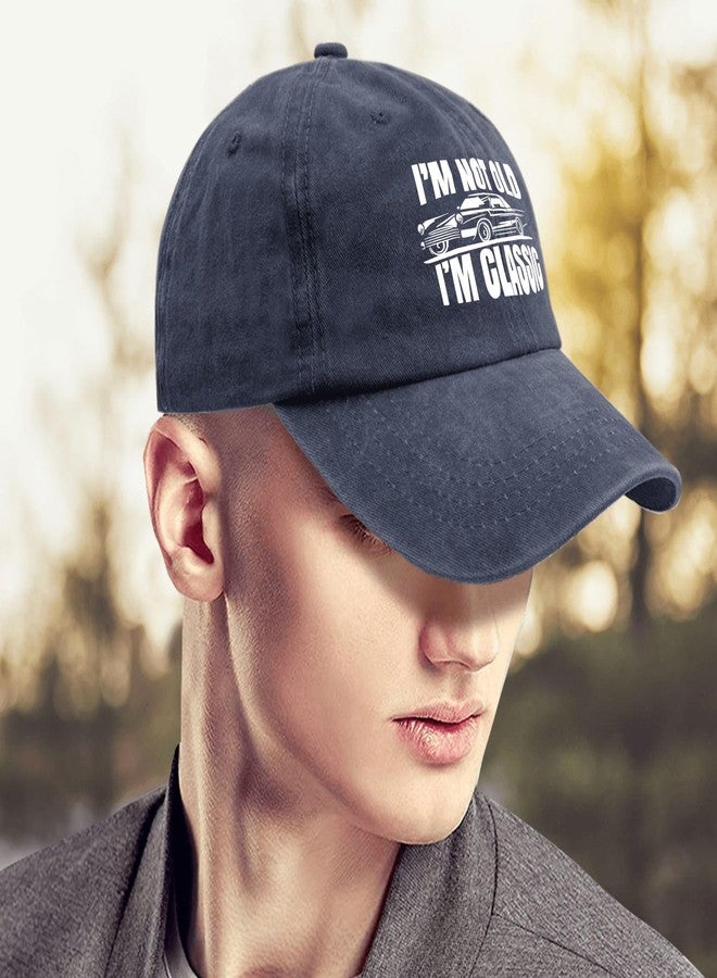 ODCRAT Retirement Birthday Gifts Cap I'm not Old I'm Classic Baseball Caps for Women Funny Dad Hat Adjustable Navy Blue - Image 3